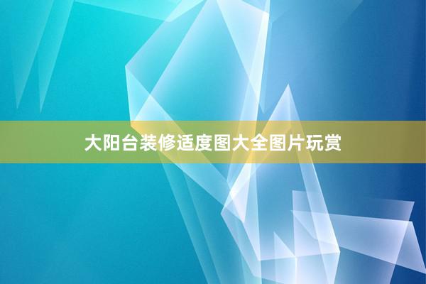 大阳台装修适度图大全图片玩赏